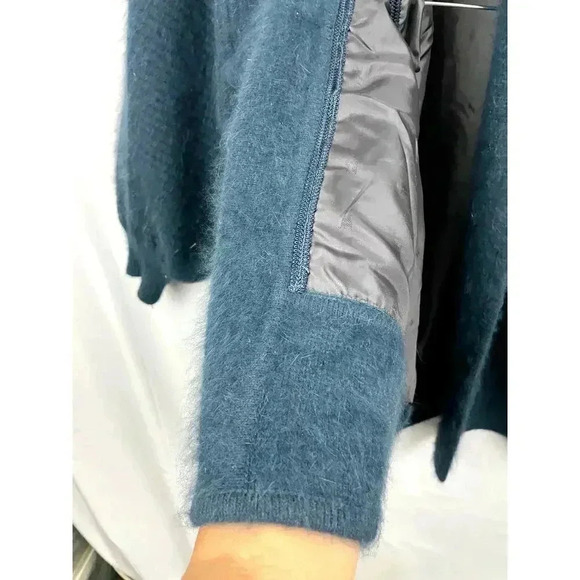 Blue Oversized Open Coat Angora Rabbit Fur Coat Chang Won L/XL - Picture 11 of 15